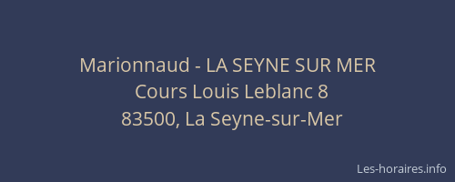 Marionnaud - LA SEYNE SUR MER