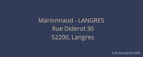 Marionnaud - LANGRES