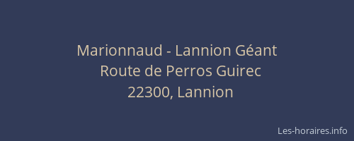 Marionnaud - Lannion Géant
