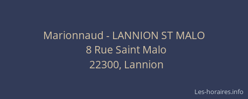 Marionnaud - LANNION ST MALO
