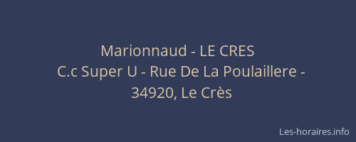 Marionnaud - LE CRES