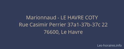 Marionnaud - LE HAVRE COTY