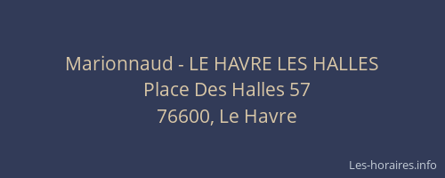 Marionnaud - LE HAVRE LES HALLES