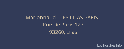 Marionnaud - LES LILAS PARIS