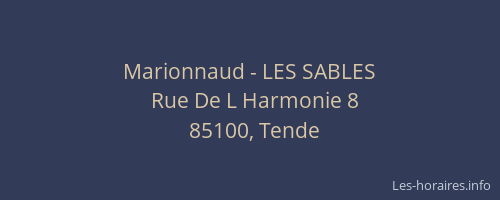 Marionnaud - LES SABLES