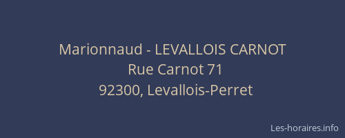 Marionnaud - LEVALLOIS CARNOT