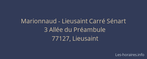 Marionnaud - Lieusaint Carré Sénart