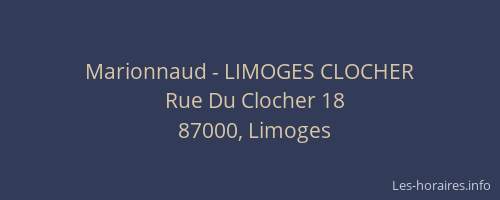 Marionnaud - LIMOGES CLOCHER
