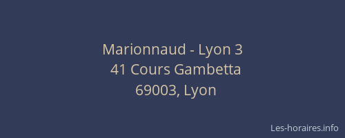 Marionnaud - Lyon 3