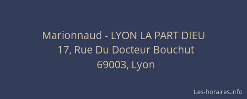 Marionnaud - LYON LA PART DIEU