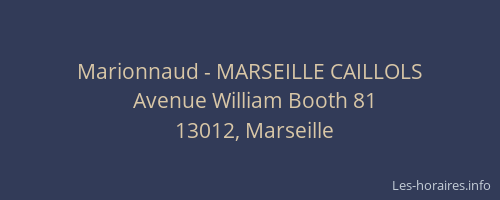 Marionnaud - MARSEILLE CAILLOLS