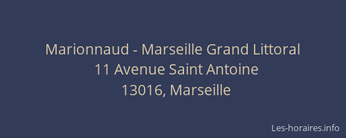 Marionnaud - Marseille Grand Littoral