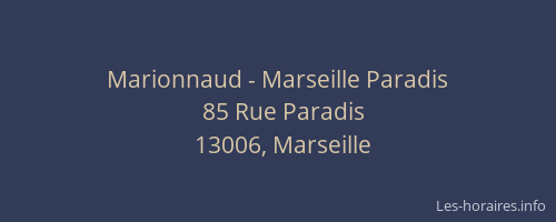Marionnaud - Marseille Paradis