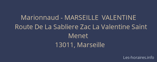 Marionnaud - MARSEILLE  VALENTINE