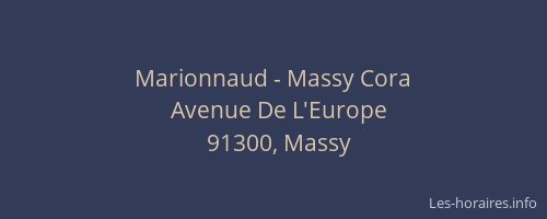 Marionnaud - Massy Cora