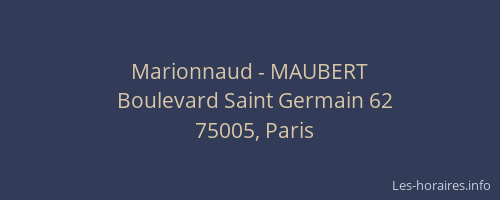 Marionnaud - MAUBERT