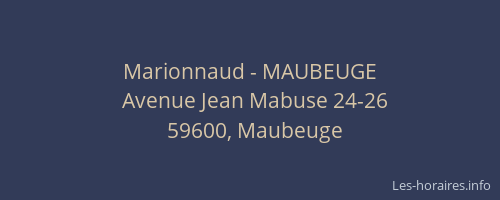 Marionnaud - MAUBEUGE