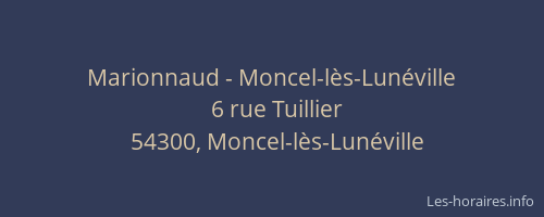 Marionnaud - Moncel-l&egrave;s-Lun&eacute;ville
