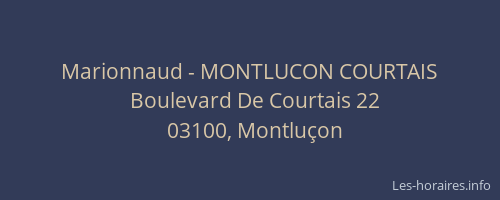 Marionnaud - MONTLUCON COURTAIS