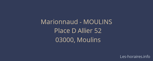 Marionnaud - MOULINS