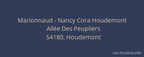 Marionnaud - Nancy Cora Houdemont