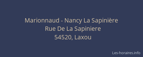 Marionnaud - Nancy La Sapinière