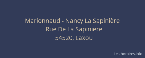 Marionnaud - Nancy La Sapini&egrave;re