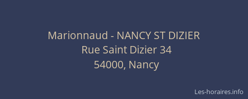Marionnaud - NANCY ST DIZIER
