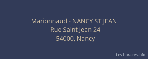 Marionnaud - NANCY ST JEAN