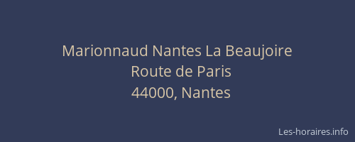 Marionnaud Nantes La Beaujoire