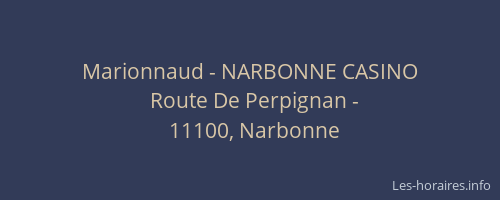 Marionnaud - NARBONNE CASINO