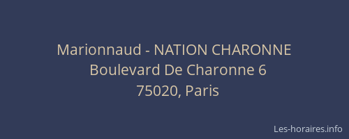 Marionnaud - NATION CHARONNE