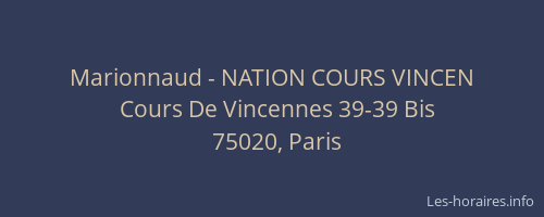Marionnaud - NATION COURS VINCEN