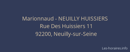 Marionnaud - NEUILLY HUISSIERS