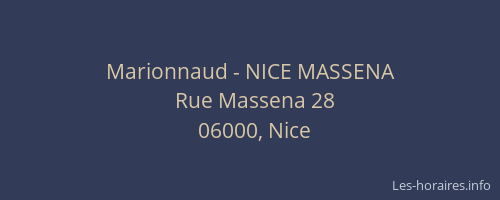 Marionnaud - NICE MASSENA