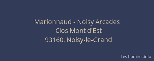 Marionnaud - Noisy Arcades