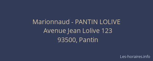 Marionnaud - PANTIN LOLIVE
