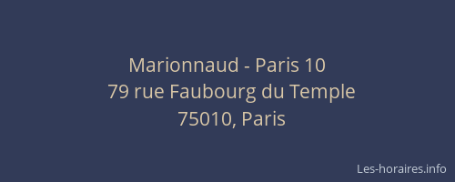 Marionnaud - Paris 10