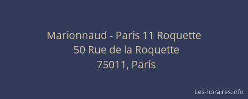 Marionnaud - Paris 11 Roquette