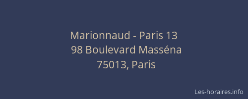 Marionnaud - Paris 13