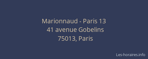 Marionnaud - Paris 13