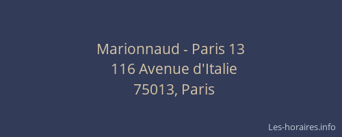 Marionnaud - Paris 13