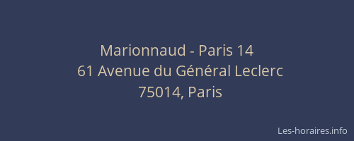Marionnaud - Paris 14