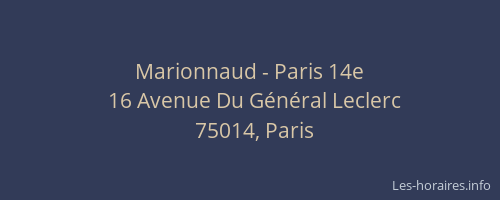 Marionnaud - Paris 14e
