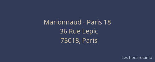 Marionnaud - Paris 18