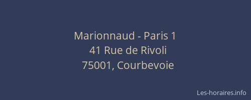 Marionnaud - Paris 1