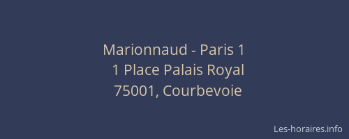 Marionnaud - Paris 1