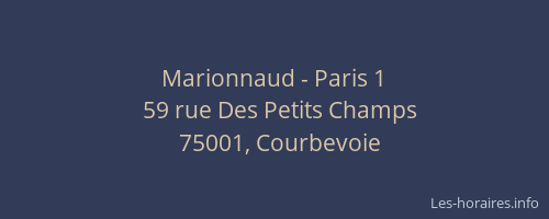 Marionnaud - Paris 1