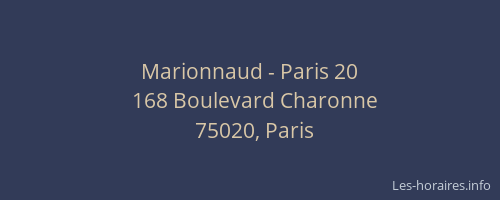 Marionnaud - Paris 20