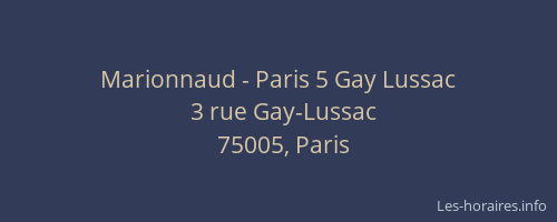 Marionnaud - Paris 5 Gay Lussac